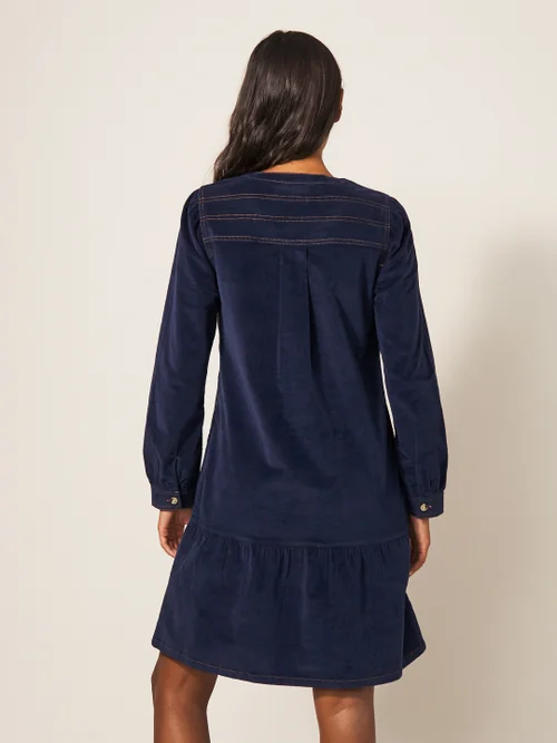 White Stuff Norma Cord Dress DARK_NAVY 40 Image 3