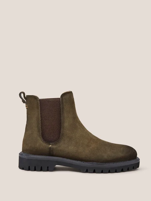 Bottes Chelsea en daim épais - Khaki Grn - 42 Image 2