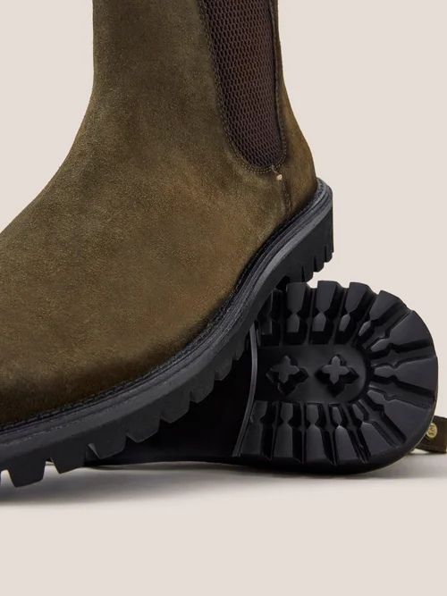 Bottes Chelsea en daim épais - Khaki Grn - 42 Image 4