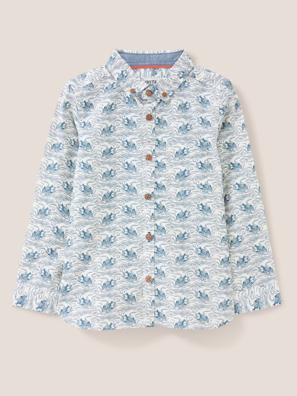 White Stuff Duck Printed Shirt WHITE_PR 5-6 Image 1