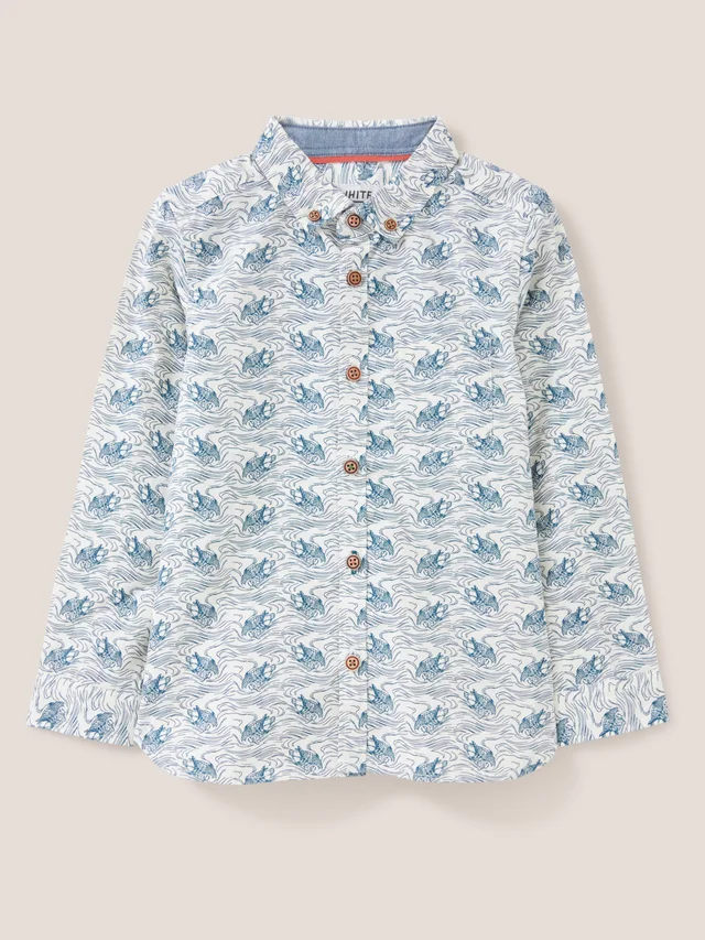 White Stuff Duck Printed Shirt WHITE_PR