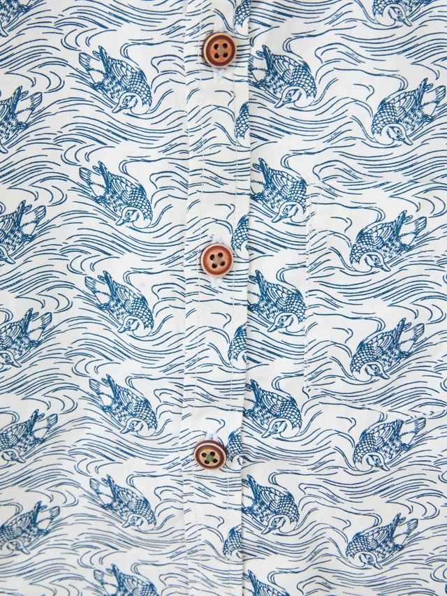 White Stuff Duck Printed Shirt WHITE_PR