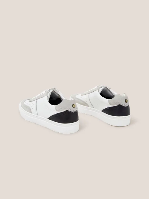 Baskets à lacets en cuir - White Mlt - 44 Image 4