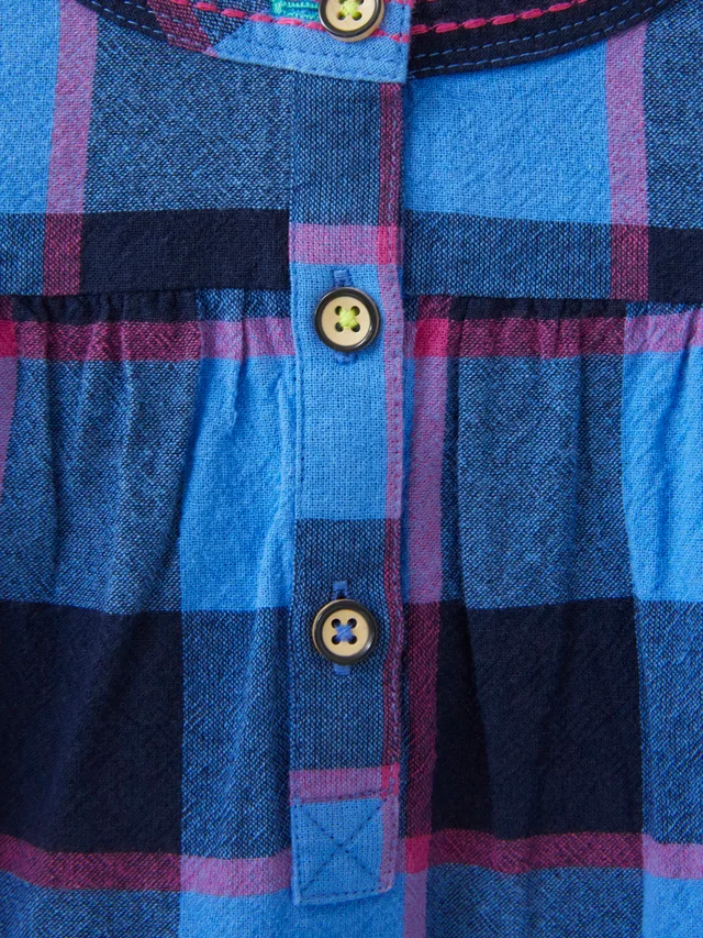 White Stuff Molly Check Top BLUE_MLT