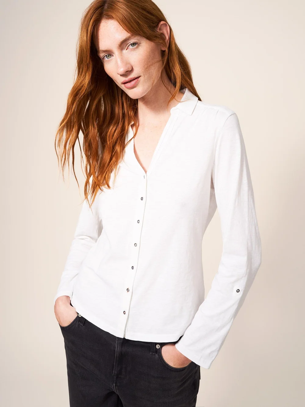 Chemise en jersey Annie - Bril White - 34 Image 1