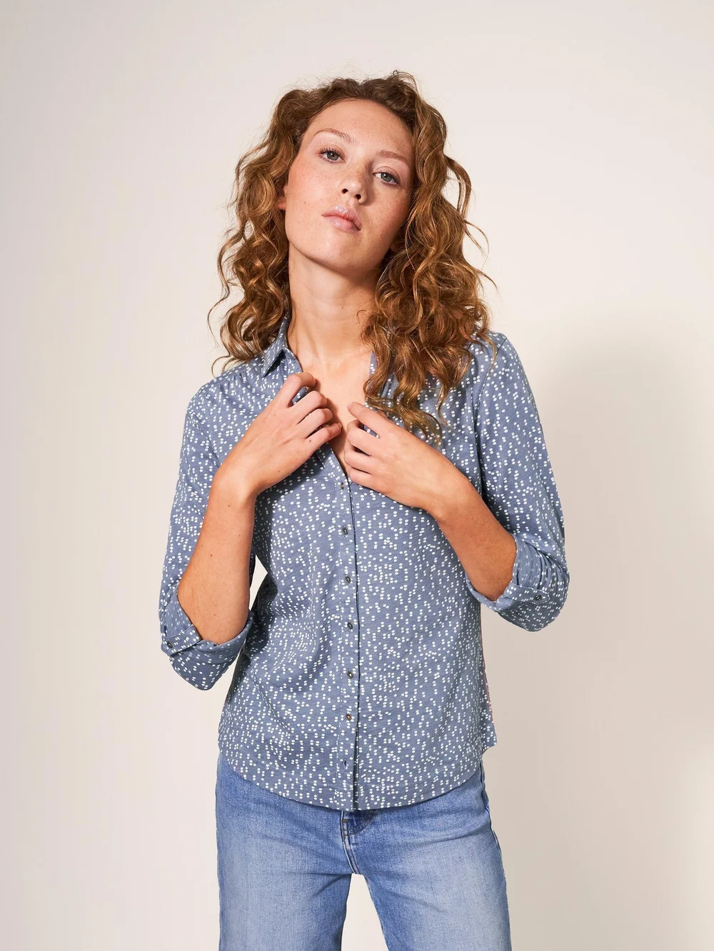 Chemise en jersey Annie - Grey Pr - 40 Image 1