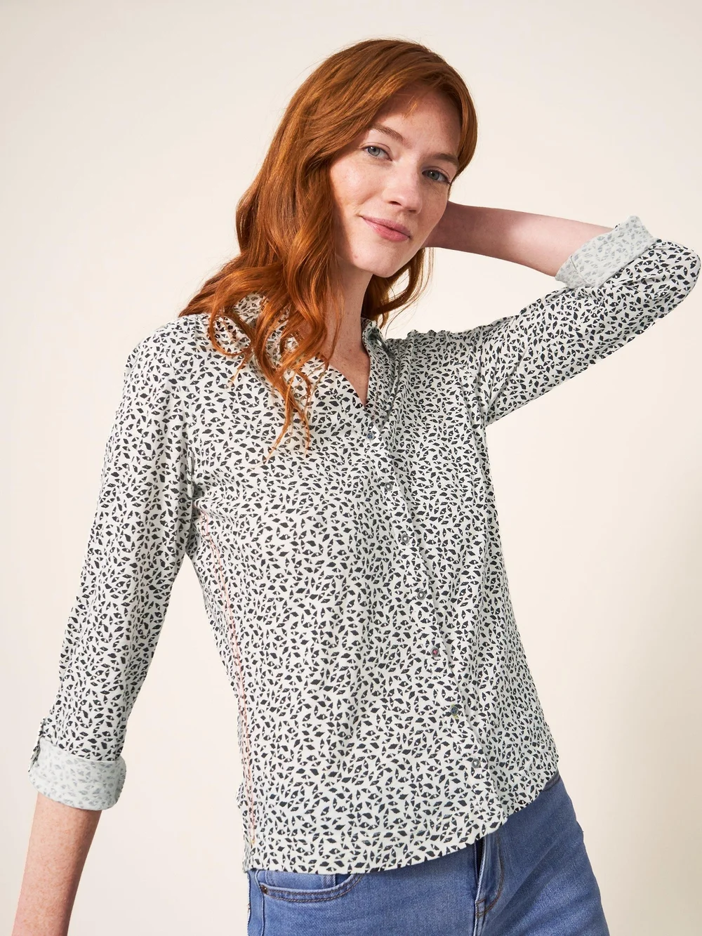 Chemise en jersey Annie - Ivory Mlt - 34 Image 1