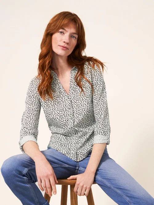 Chemise en jersey Annie - Ivory Mlt - 34 Image 3