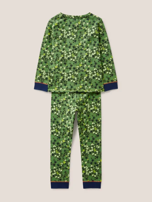 White Stuff Camo Printed PJ Set GREEN PR 3-4 Image 3