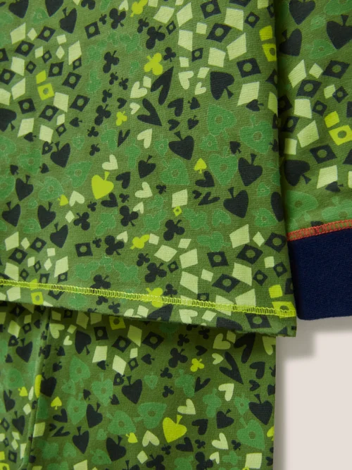 White Stuff Camo Printed PJ Set GREEN PR 3-4 Image 2