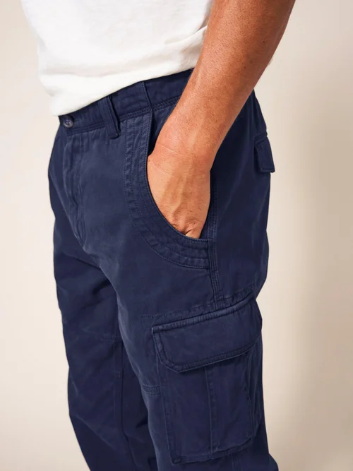 Pantalon cargo en coton biologique Kegworth - Dark Navy - 30/R Image 3