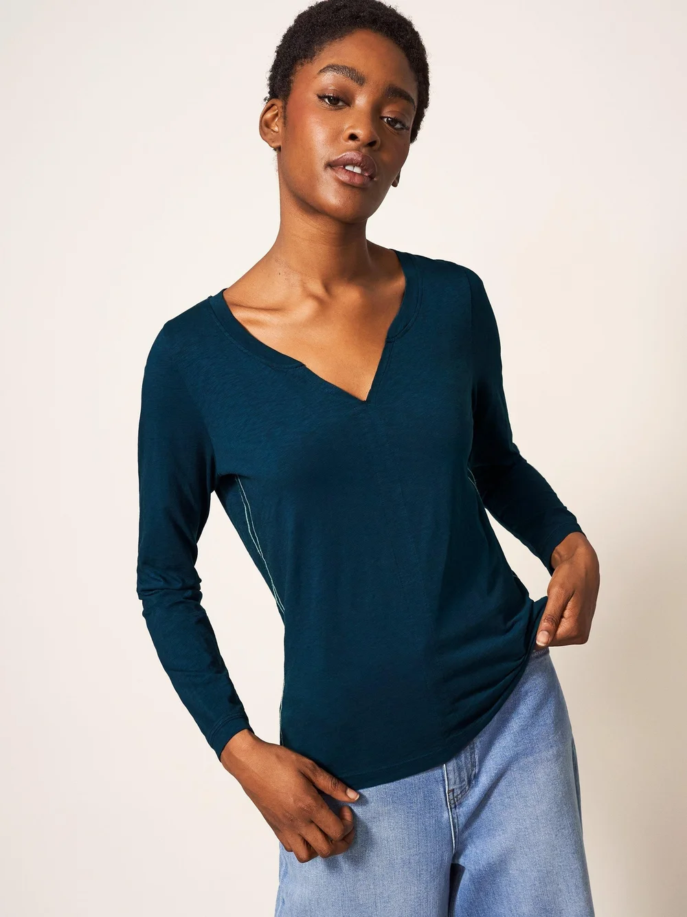 T-Shirt Nelly Ls - Dark Navy - 34 Image 1