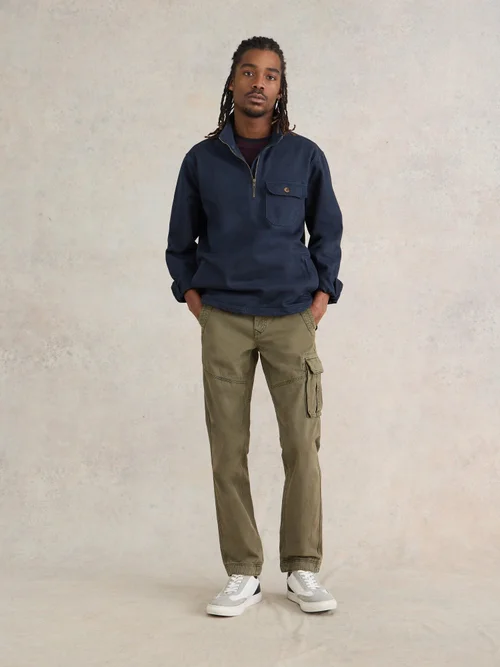 Pantalon cargo en coton biologique Kegworth - Khaki Grn - 30/R Image 3