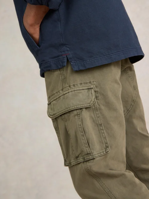 Pantalon cargo en coton biologique Kegworth - Khaki Grn - 30/R Image 2