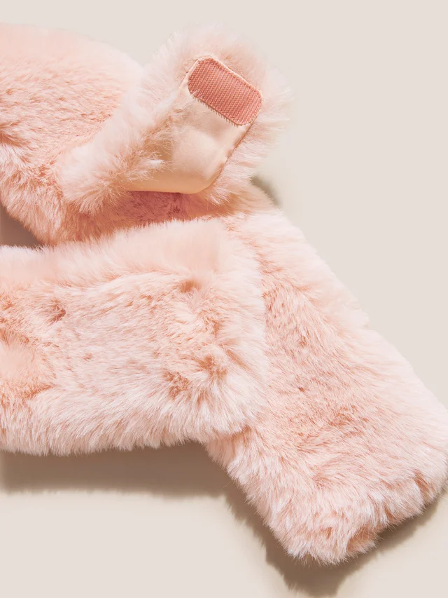 White Stuff Mini Me Tippet Fur Scarf - Mid Pink