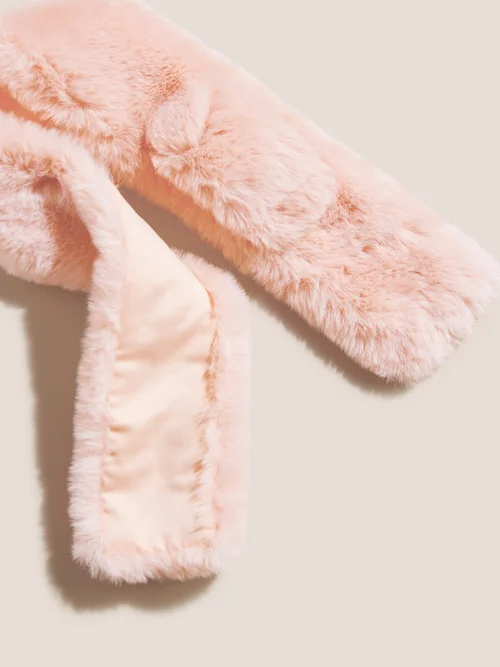 White Stuff Mini Me Tippet Fur Scarf - Mid Pink - Einheitsgröße Image 3