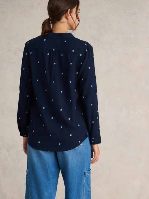 Chemise Sophie En Coton Biologique - Dark Navy - 38 Image 4