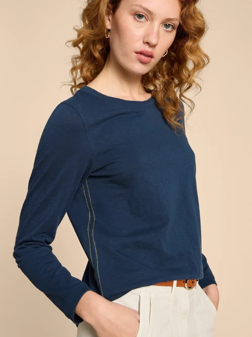 T-Shirt À Manches Longues Clara - Dark Navy - 38 Image 3