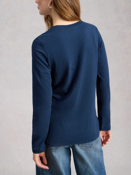 T-Shirt À Manches Longues Clara - Dark Navy - 38 Image 4