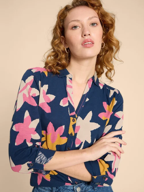 Chemise en jersey Annie - Navy Pr - 38 Image 3