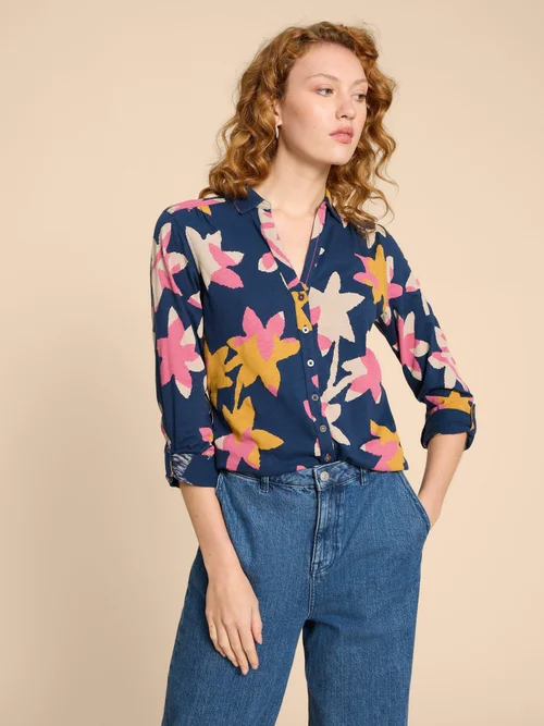 Chemise en jersey Annie - Navy Pr - 38 Image 1