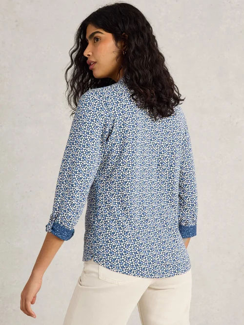 Chemise en jersey Annie - Blue Pr - 38/R Image 4