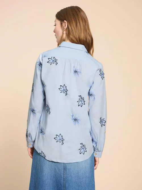 Chemise brodée Sophie - Blue Mlt - 50 Image 4