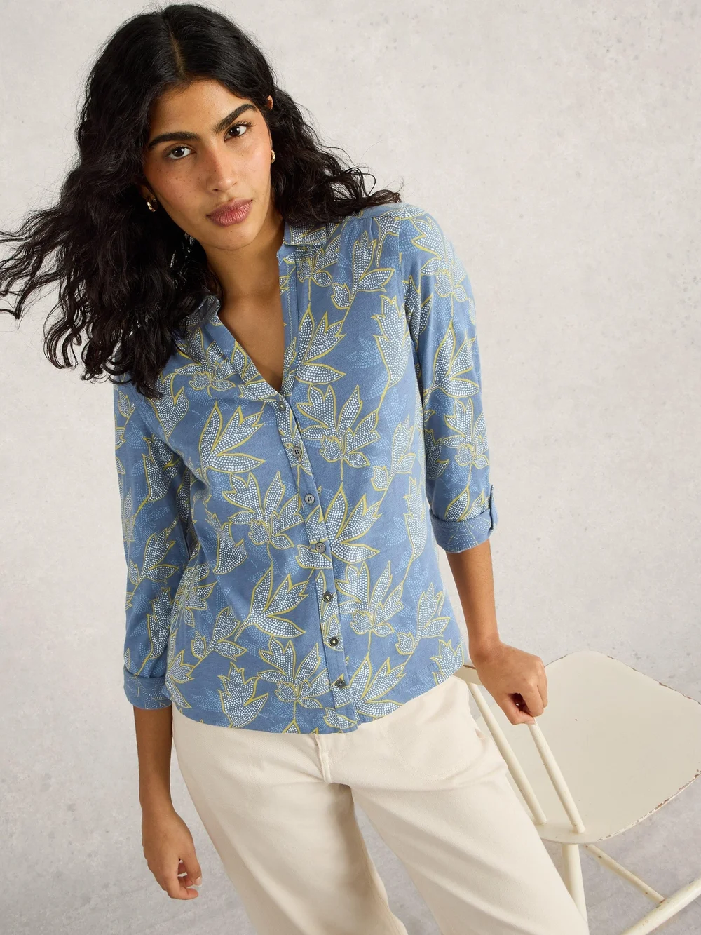 Chemise en jersey Annie - Blue Mlt - 38/R Image 1