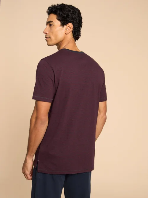 T-shirt à manches courtes rayé Abersoch - Plum Mlt - L Image 4