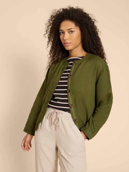 Veste en lin Adele - Dk Green - 38 Image 1