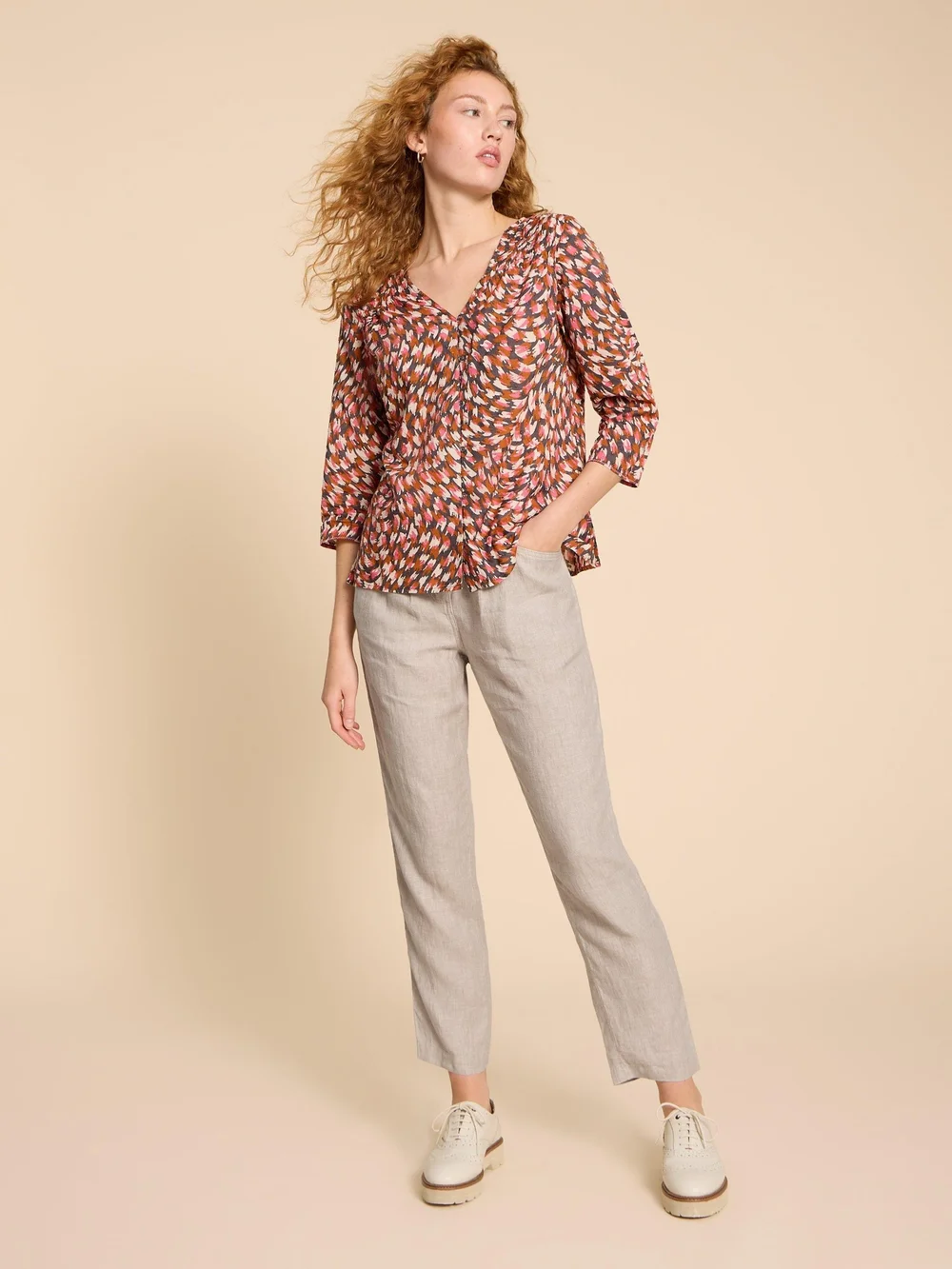 Pantalon En Lin Rowena - Lgt Nat - 38/R Image 1