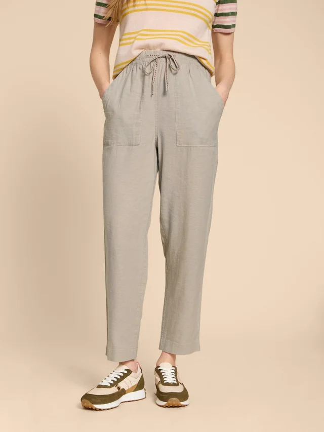 Pantalon en lin mélangé Elle
