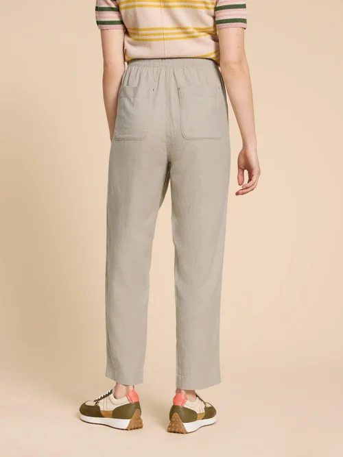 Pantalon en lin mélangé Elle - Lgt Nat - 38/R Image 4