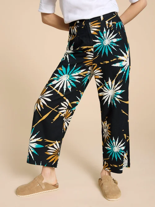 Pantalon en lin mélangé Harper - Blk Pr - 40/R Image 3