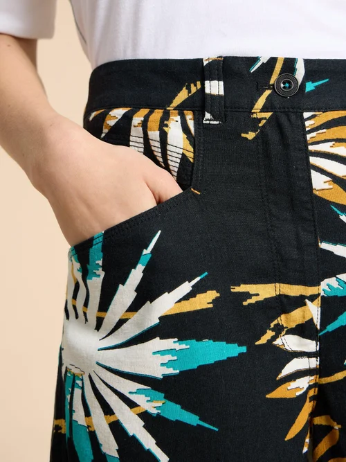 Pantalon en lin mélangé Harper - Blk Pr - 38/R Image 2