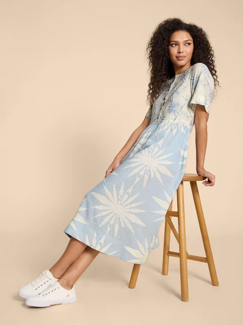 Robe midi en lin mélangé Pip - Blue Pr - 38 Image 1