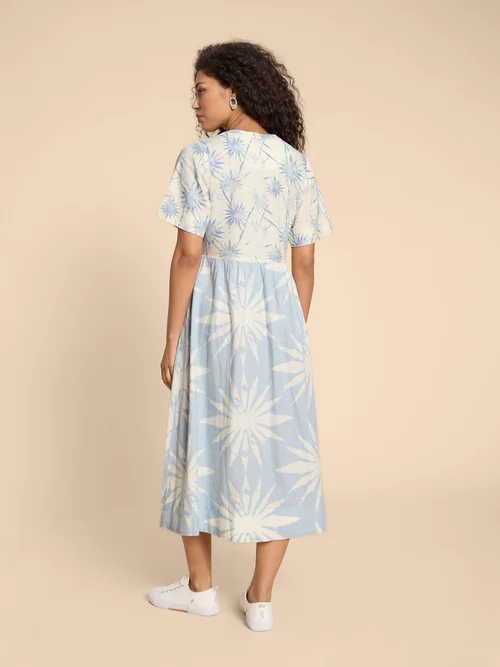 Robe midi en lin mélangé Pip - Blue Pr - 38 Image 4