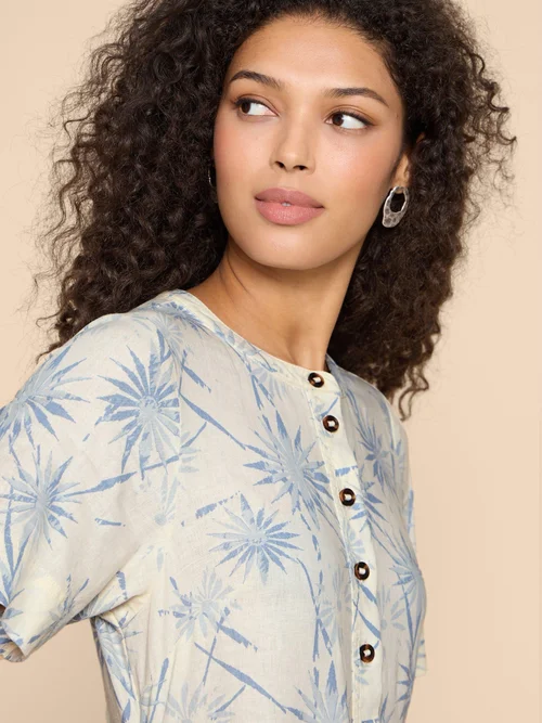 Robe midi en lin mélangé Pip - Blue Pr - 44 Image 3