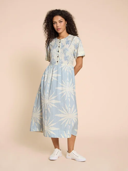 Robe midi en lin mélangé Pip - Blue Pr - 38 Image 2