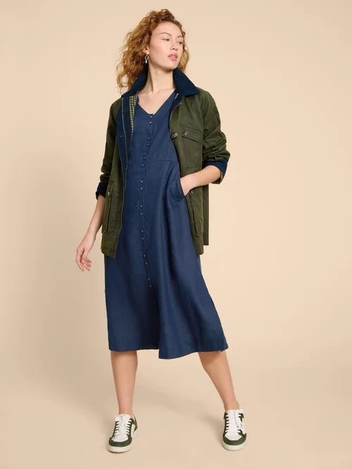 Robe midi en lin Ivy - Dark Navy - 34/R Image 2