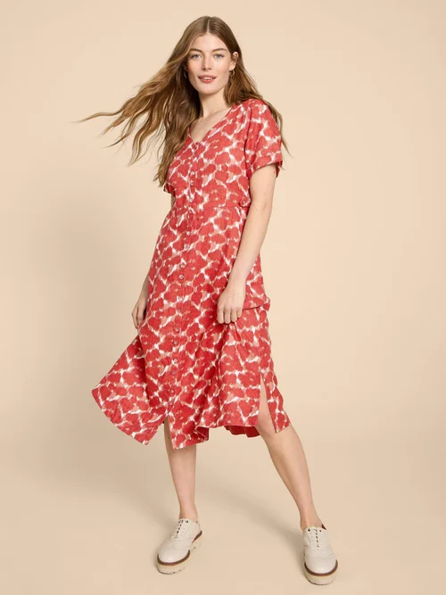 Robe midi en lin Ivy - Red Pr - 38/R Image 2