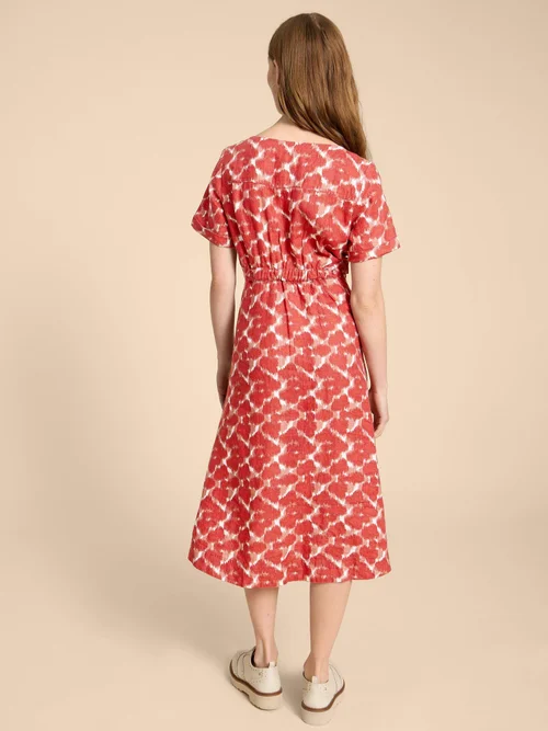 Robe midi en lin Ivy - Red Pr - 38/R Image 4