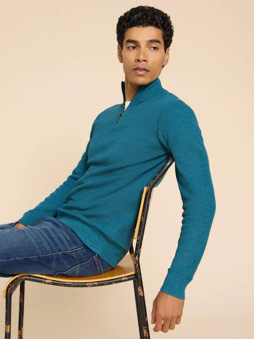 Pull à col cheminée Attadale - Mid Teal - L Image 1
