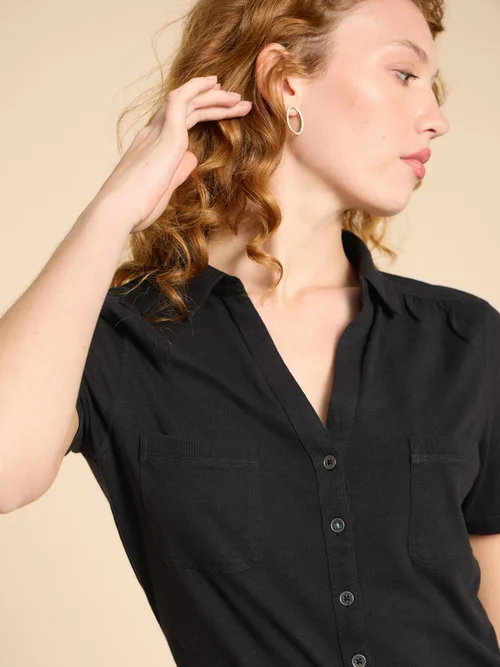 Jerseybluse Penny - Pure Blk - 50 Image 3