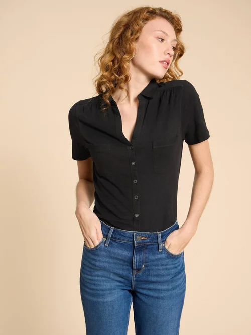 Jerseybluse Penny - Pure Blk - 50 Image 1