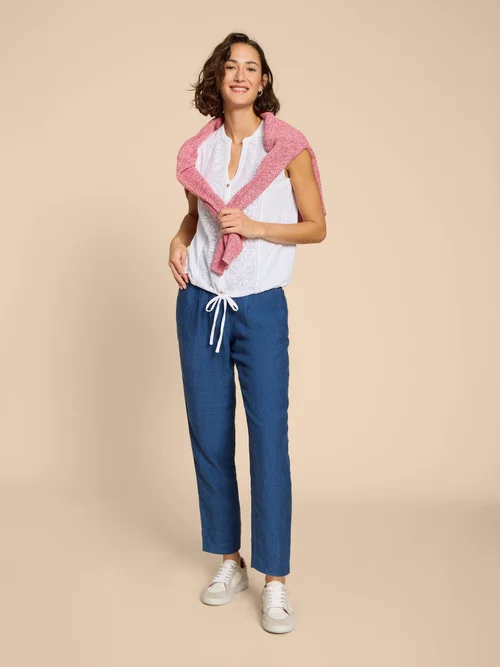 CHEMISE SANS MANCHES EN JERSEY TULIP - Pale Ivory - 38 Image 2