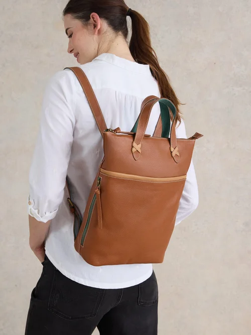 Sac à dos convertible en cuir Image 2