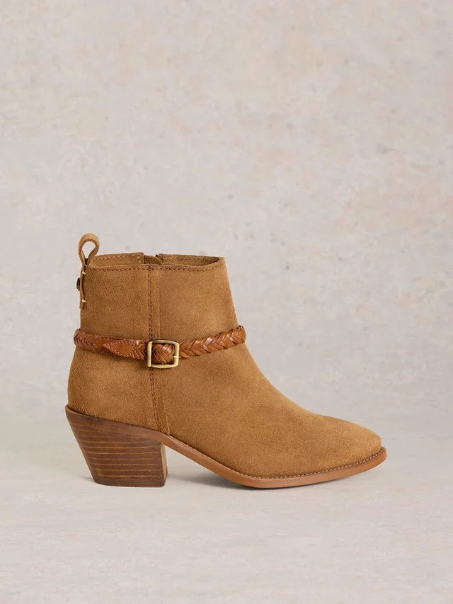 Bottes à lanières en daim Peony