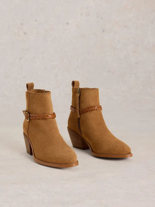 Bottes à lanières en daim Peony - Mid Tan - 36 Image 4