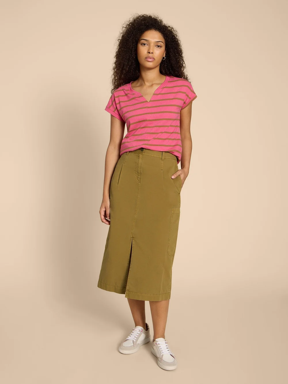 Jupe cargo Carlie - Khaki Grn - 40 Image 1